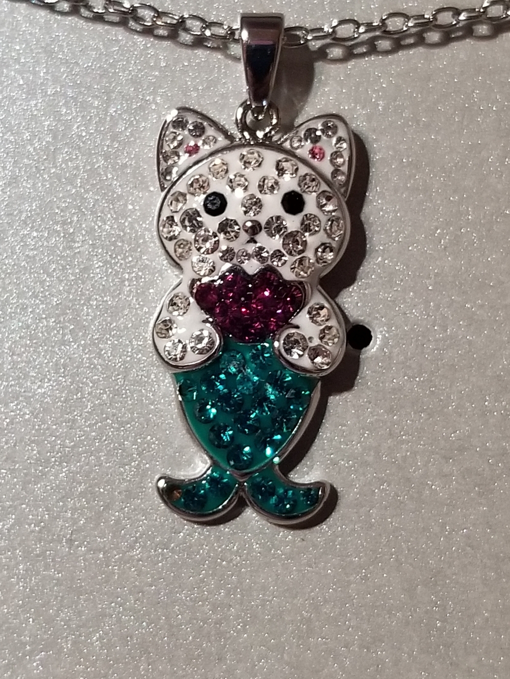 Kohl's Cat Mermaid Teal, Pink, And White Chrystal